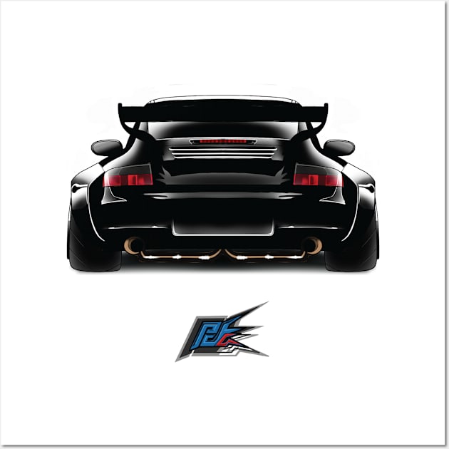 996 gt2 wide black Wall Art by naquash